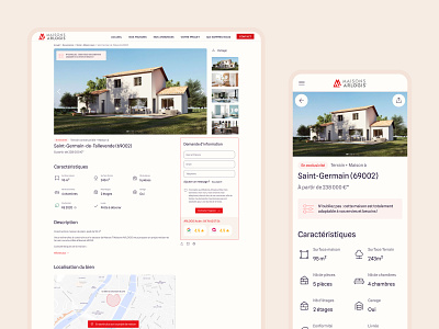 Maisons ARLOGIS - Website custom detail home house product page tailor made ui ux
