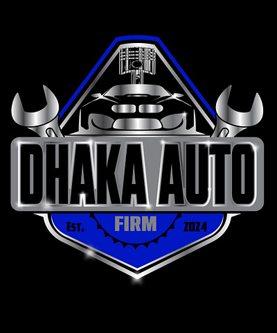 Logo for Dhaka Auto automobile automotive brand logo branding car car and vehicle custom t shirt design design graphic design illustration logo logo design vector