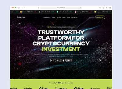 Crypto Investment Website UI/UX Design app design crypto crypto ui crypto ux dashboard ui investment ui ux