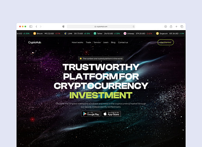 Crypto Investment Website UI Design app design crypto crypto ui crypto ux dashboard ui investment ui ux