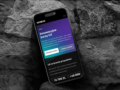 Future UX app black course gradient keyvisual mobile mockup technology ui ux