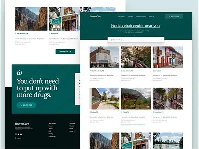 HeavenCare/ Find Rehab Page app branding design graphic design ui ux website