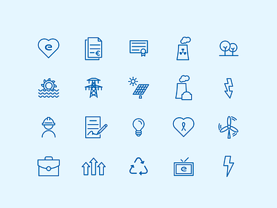 Engie Corporate | Icons design eco electrabel electric energy engie icon iconography icons light nuclear sun ui vector water