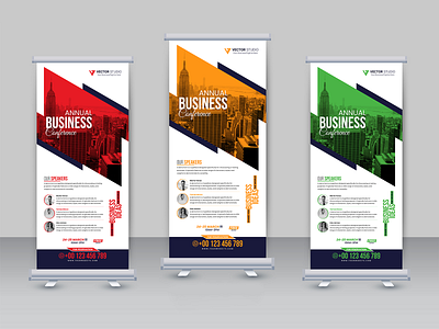 Download - Business Roll-UP Banner agency billboard branding brochure business corporate design flyer design graphic design hoodie logo motion graphics print polo shirt rollup rollup banner stationary template tshirt vector x banner