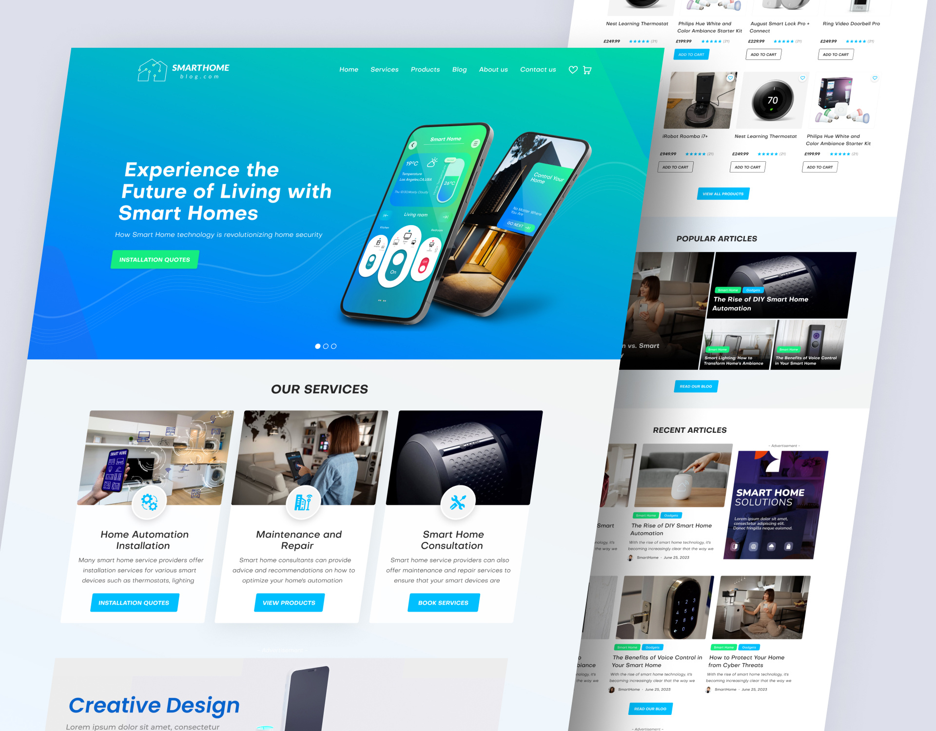 Smart Home Blog Website Design app minimalist distant control ecommerce app energy management home app home automation home temperature homesmart intelligent lighting remote monitoring smart home smart home app smart home blog smart home integration smart home landing page smart home website smart house smart house app web control website landing page