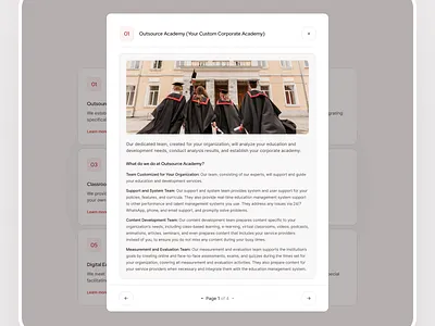 Solution detail modal 📋 detail landing page modal section solution ui ux web design website
