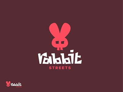 Rabbit Streets logo animal branding custom type design fast logo logodesign logodesigner mascot minimal modern rabbit rabbit character speed streets symbol typography urban