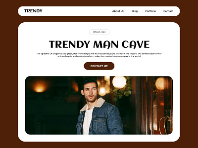 Trendy Man Cave- Man Fashion Web Landing Page branding graphic design ui
