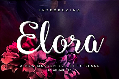 Elora Font beauty branding chic classy elegant fashion feminine flowing food french handwriting ink italic ligatures logo recipe romantic script woman women