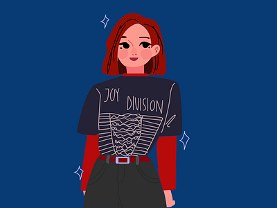 JOY DIVISION girl. Illustration art colors design figma girl graphic design illustration kyiv music open to work ui uiux uiux designer ux vector