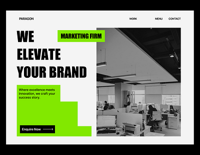 Marketing Firm Landing Page design typography ui ui ux uidesign ux uxui