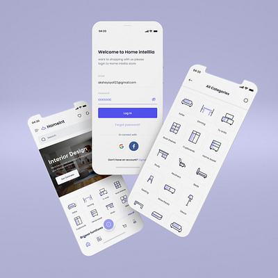 🌈✨Interior Design | Mobile App UI adobe illustrator custom web design design enhancement figma high fidelity design interactive mockup mobile app design mobile design mobile redesign prototyping responsive design ui ui graphics user flow user interface design ux wireframe uxui design website design