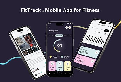 FitTrack: Mobile App for Fitness app fitness mobile ui ux
