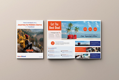 Bi-fold Brochure Design advertising bifold brand identity branding brochure design flyer minimal tour tourism travel