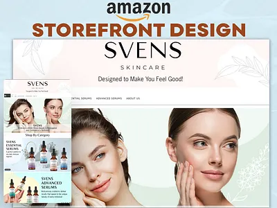 Amazon Storefront Design - Skincare Brand for Women amazon branding fashion graphic design graphicdesign makeup photoshop skincare women