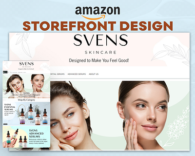 Amazon Storefront Design - Skincare Brand for Women amazon branding fashion graphic design graphicdesign makeup photoshop skincare women