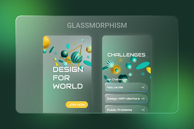 Glassmorphism digital.