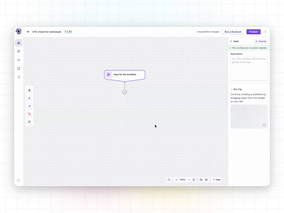 Exploring in-place options to build Worfklows b2b canvas components condition builder console dashboard design system filter fintech operations product design saas ui design workflow workflowbuilder