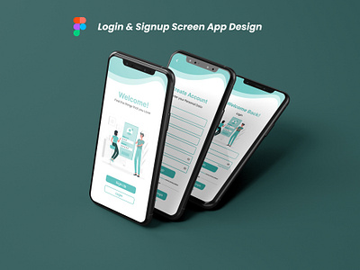 Login & Signup App Screen Design app design design figma figmadesisn landing page login creen signup screen ui uiux ux design