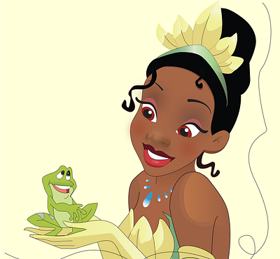 The princess and the frog illustration illustration