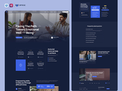 SoulCare – Psychology and Counseling Elementor Template branding design elementor template graphic design ui web design