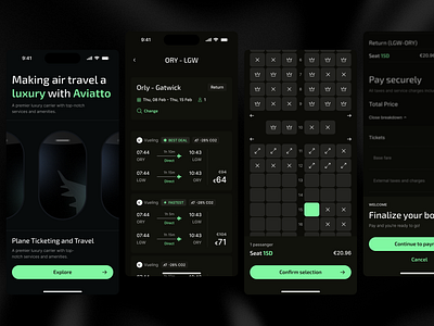 Aviatto - Flight Booking Mobile UI/UX Kit booking clean figma template flight graphic design minimal mobile app mobile design product design ui ui kit