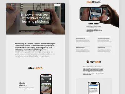 AI Tailored Education for the Workforce - Web Design & Dev ai b2b corporate training design edtech educational technology figma graphic design interaction design microlearning mobile learning training analytics ui ux web webdesign webflow website workforce development