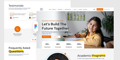 School Website design desktop education ui ux web design
