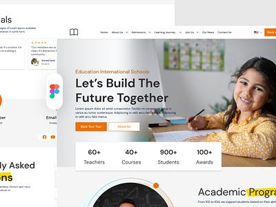 School Website design desktop education ui ux web design
