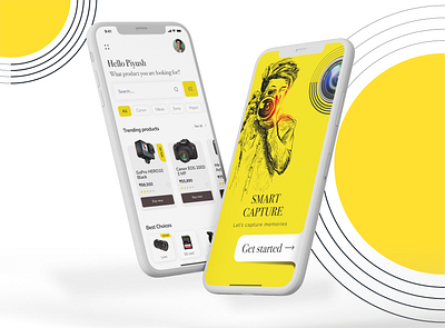 Camera eCommerce App - Camera Shop app design camera app creative ecommerce figma graphic design mobile app modern trendy ui ux