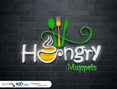 Hungry Muppets Logo outputs graphic design logo