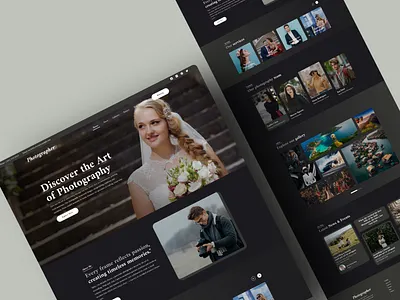 Photographer - Photography Landing Pade design landing page design new design photography landing page photography website product design ui uiux design ux website design