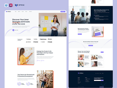 LifeSync – Life Coach & Mentor Elementor Template branding coach website design elementor template graphic design life coach life coach templates life coach website life coaching life coaching website ui web design