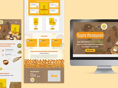 Immune Booster Protein Powder UI graphic design homepage immune booster ui immune powder website landing page protein powder website ui website design