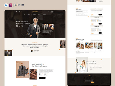 ProTailor – Professional Tailoring & Alterations Services Elemen branding design elementor template graphic design ui web design