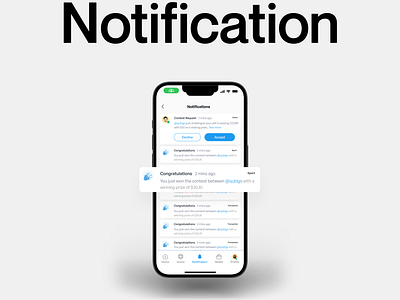 Notification app application branding design mobile notification ui