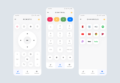 Smart TV Remote App: Your TV Control Center at Your Fingertips📺 app channels controller remote remote app remote ui smart home smarthome tv app tv channels ui