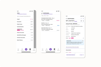 athenahealth Inbox inbox navigation ui ux