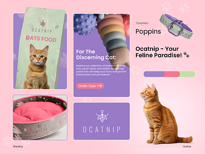ocatnip 🐈 adobe illustrator branding cat logo kitty logo logo design pet pet accessories pets