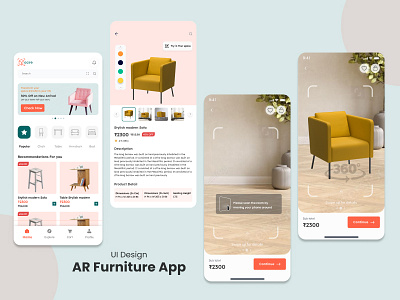 AR Furniture App : Revamp Your Space 3d animation app application branding dailyui dailyuichallenge design graphic design illustration logo motion graphics ui ux