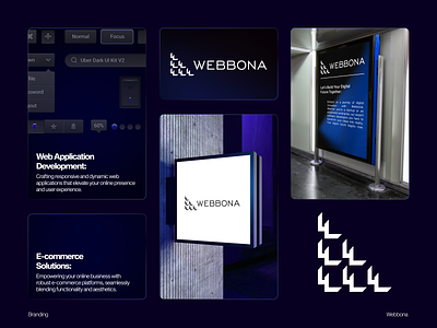 webbona ☐ icon modern logo security logo symbol tech logo web logo