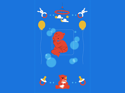 Baby animation baby characterdesign graphic design illustration motion design motion graphics vector