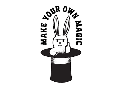 Make Your Own Magic bunny conceptual illustrator editorial editorial illustration illustration james olstein jamesolstein.com jamesolsteinillustration magic tattoo texture tricks vector