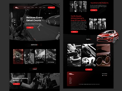 UI Design for Hank's Mobile Detailing brand branding car design digital digital art graphic design identity branding luxury mechanic modern testimonial page ui ui design ui ux ui ux design ux ux design website website design