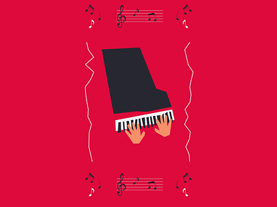 Piano animation illustration motion design motiongraphics piano vector