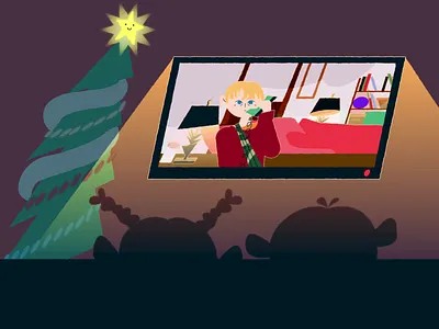 Christmas movie animation characterdesign christmas movie illustration motion design motiongraphics vector