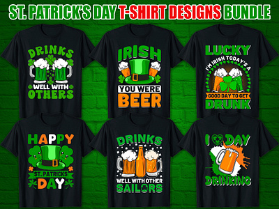 St. Patrick's Day T-shirt Designs Bundle custom design custom t shirt design graphic design irish patrick patricks patricks day tshirt patricks design saint patrick spring party st patricks st patricks day st. patricks st. patricks design t shirt trendy trendy tshirt design typography typography design typography t shirt