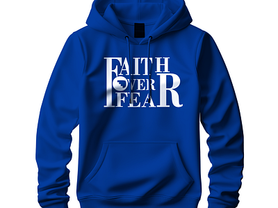 Inspirational quote faith over fear unisex Hoodie adobe illustrator customizehoodiedesign customizetshirt faith over fear graphic design hoodiedesign stylishzone ts tshirt design