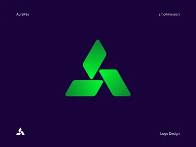 AuraPay logo concept a aura bank branding card design graphic design identity logo mark pay sign smolkinvision symbol