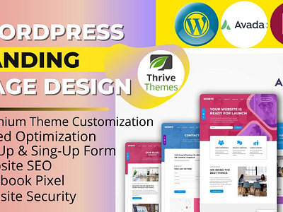 I will design a WordPress landing page using Elementor businesswebsite ecommerce elementorlanding elementorpro responsivewebsite salespage squeezepage woocommerce wordpress wordpresslanding wordpresswebsite